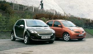 Smart ForFour and Nissan Micra