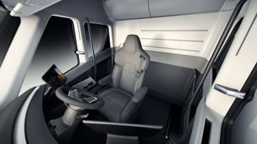 Tesla lorry - electric truck revealed - interior cabin