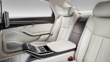 New Audi A8 unveiled - rear seats