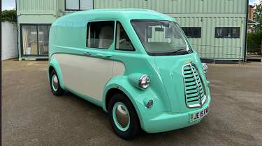 New Morris JE electric van - front