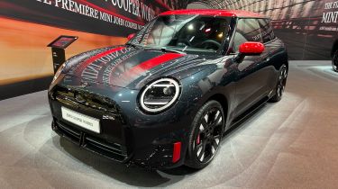 MINI Cooper Electric John Cooper Works  on display at Paris Motor Show - front static