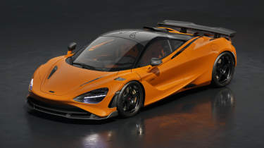 McLaren 750S Le Mans (orange) - front 3/4