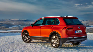 Volkswagen Tiguan snow drive review - rear quarter