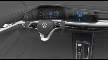 Volkswagen Golf Mk8 interior teaser sketch