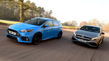 Ford Focus RS Mountune vs Mercedes-AMG A 45 - head-to-head