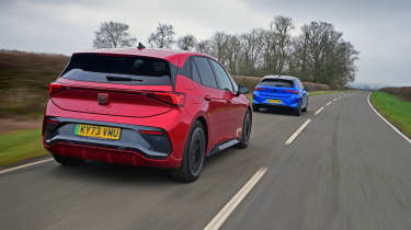 Vauxhall Astra Electric and Cupra Born - rear tracking
