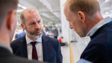 Business Ministe Jonathan Reynolds with Phil