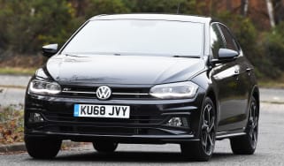 vw polo r-line front quarter driving