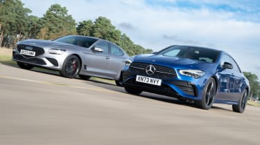 Mercedes CLA and Genesis G70 - front tracking