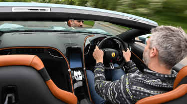 Richard Ingram driving the Ferrari Roma Spider