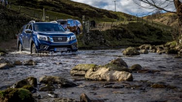 Nissan Navara first UK drive - front river