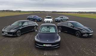 Selection of electric company cars - static