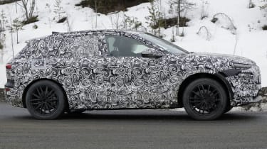 Audi Q6 e-tron - camouflaged side tracking