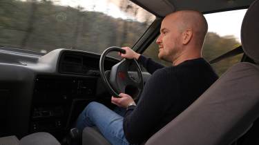 Alex Ingram driving the MG Montego