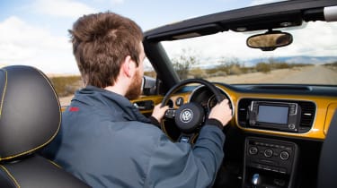 Volkswagen Beetle Dune Cabriolet - Sam driving