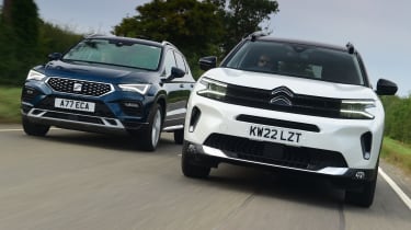 Citroen C5 Aircross and SEAT Ateca - front tracking