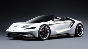 Aston Martin&#039;s Tesla Roadster rival - front (watermarked)