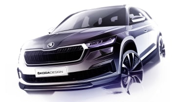 Skoda Kodiaq facelift - front teaser