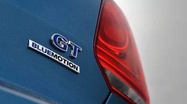 VW Polo Blue GT badge