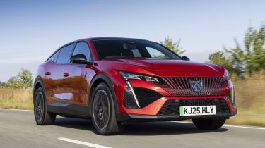 New Peugeot E-408 2025 - front tracking 