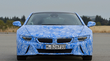 BMW i8 on the road