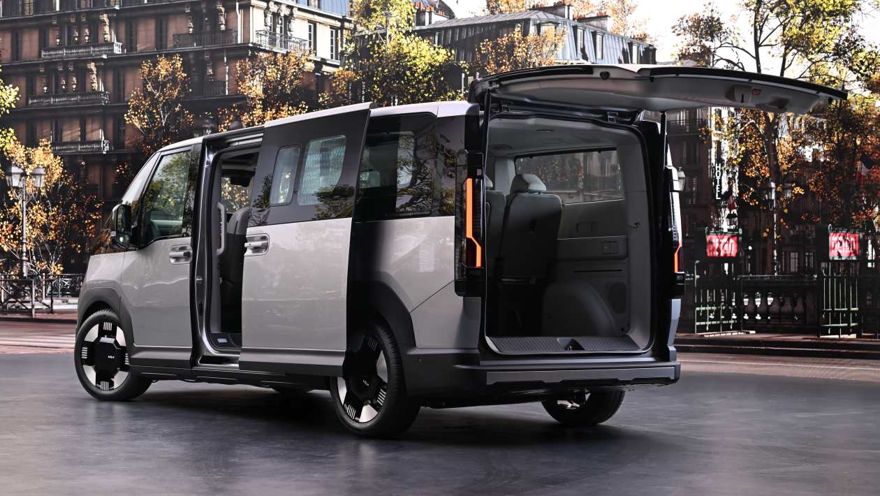 Kia PV7 Passenger with sliding doors and tailgate open