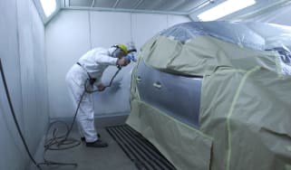 Car body repair bodyshop paint spray