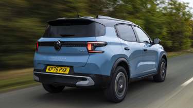 Citroen C3 Aircross being driven in the UK - rear tracking