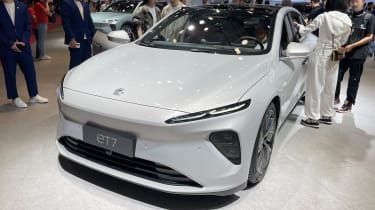 Nio ET7 on static show stand