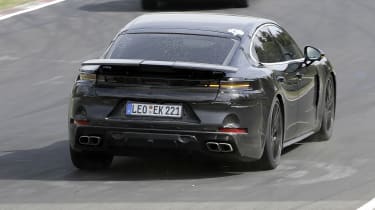  2024 Porsche Panamera spyshot - rear cornering