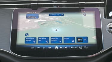 Mercedes E-Class touchscreen displaying navigation