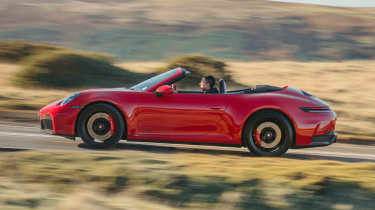 Porsche 911 Cabriolet - side, with roof down