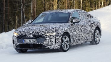 Audi A5 Sportback (camouflaged) winter testing - front cornering