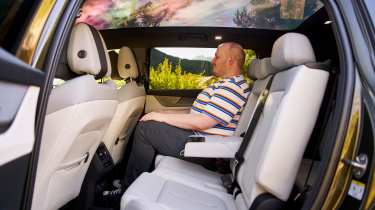 Ellis Hyde sat in the Skoda Peaq