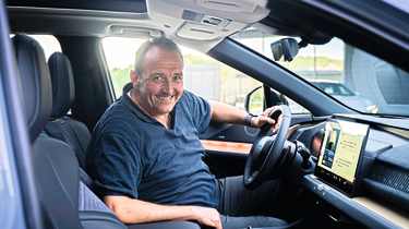 New Lexus TZ exclusive preview - interior, Thomas Geiger sitting in the car 