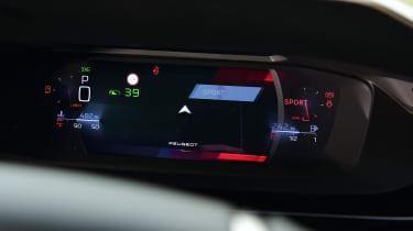 Peugeot 408 - dashboard screen (sport mode)