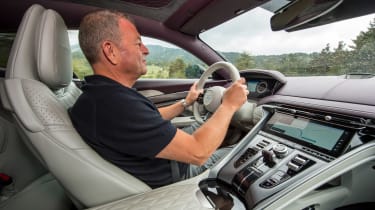 Steve Sutcliffe driving the Aston Martin DB12