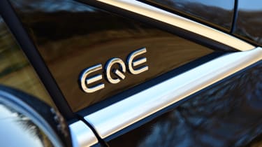 Mercedes EQE 300 AMG Line Premium Plus long termer - EQE badge