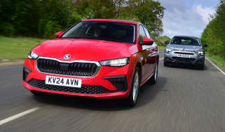 Skoda Scala and Citroen C4 - front tracking