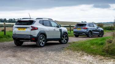 Dacia Duster and MG ZS - rear static