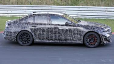 BMW M5 Hybrid Nurburgring testing - side
