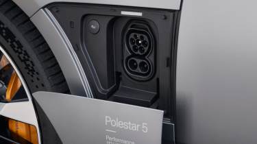 New Polestar 5 production car - charging flap
