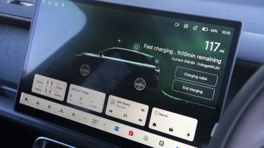 Leapmotor B10 on UK roads - infotainment screen 