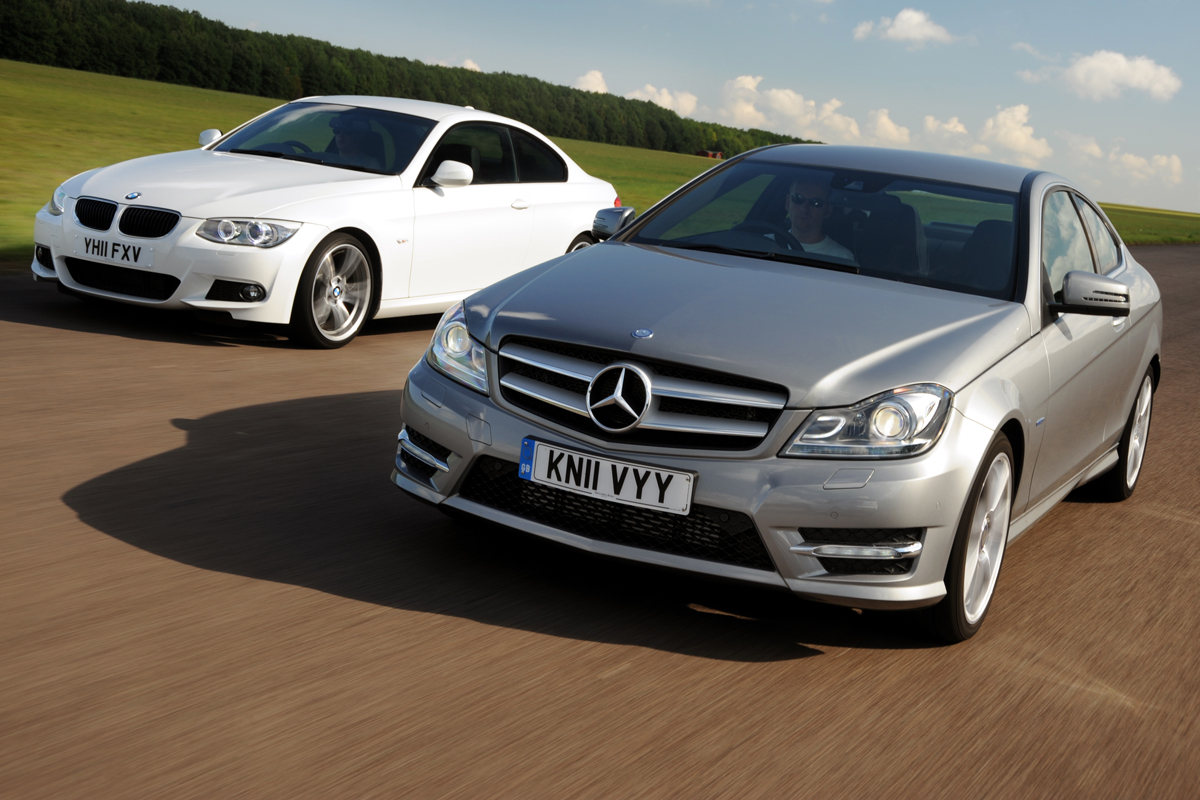 C Class Coupe Vs 3 Series Coupe Car Group Tests Auto Express