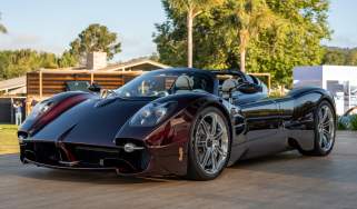 Pagani Utopia Roadster on display at 2024 Monterey Car Week - front 3/4 static