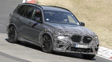 BMW X5 M Nurburgring spy - front angled