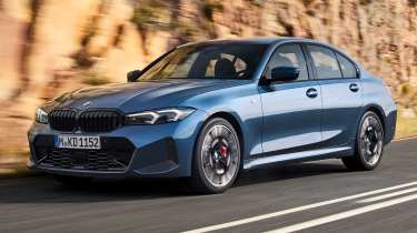 BMW 3 Series Facelift dynamic on a mountain road