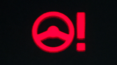 Power steering warning light