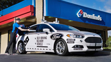 Ford Dominoes self-driving pizza delivery - pizza