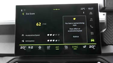 Dacia Bigster - eco score screen